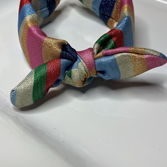 Colorful Metallic Striped Headband - Picture 4 of 7